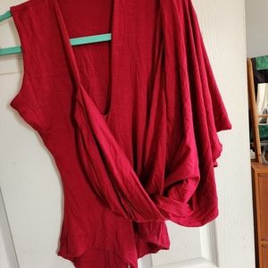 Butter by Nadia draped bodysuit can be worn multiple ways. WINE, not red